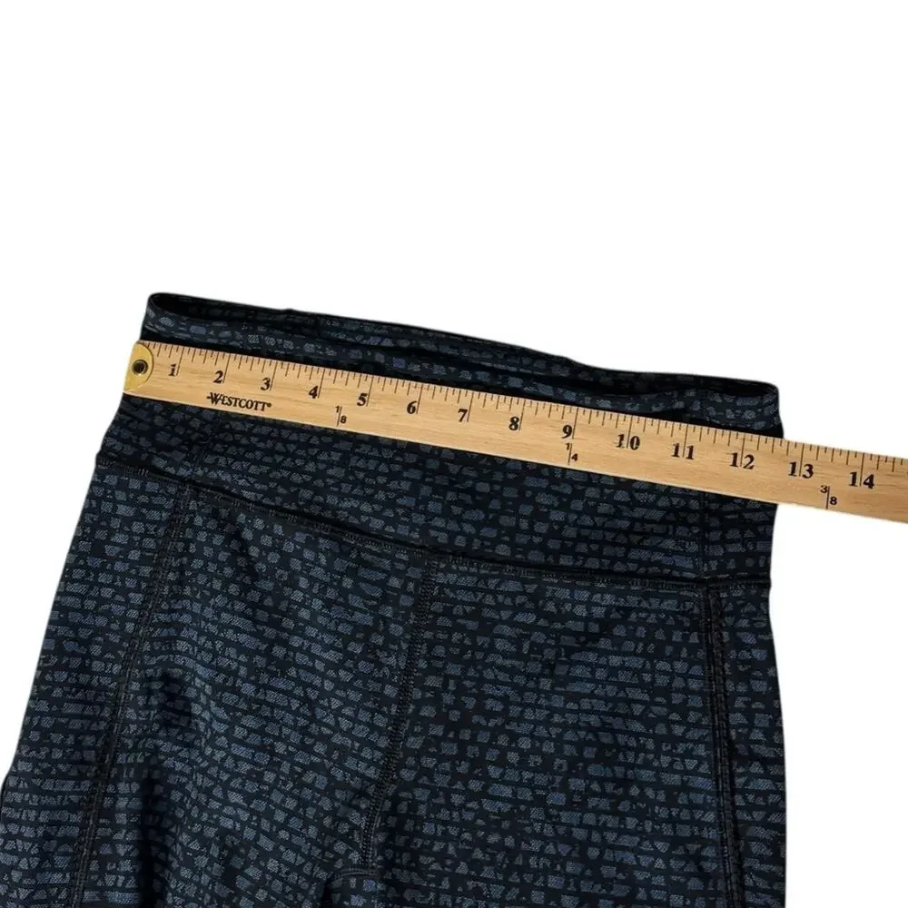 Lululemon Deep Breath‎ Crop Leggings Shatter Weave Desert Teal Alberta Lake Sz 6